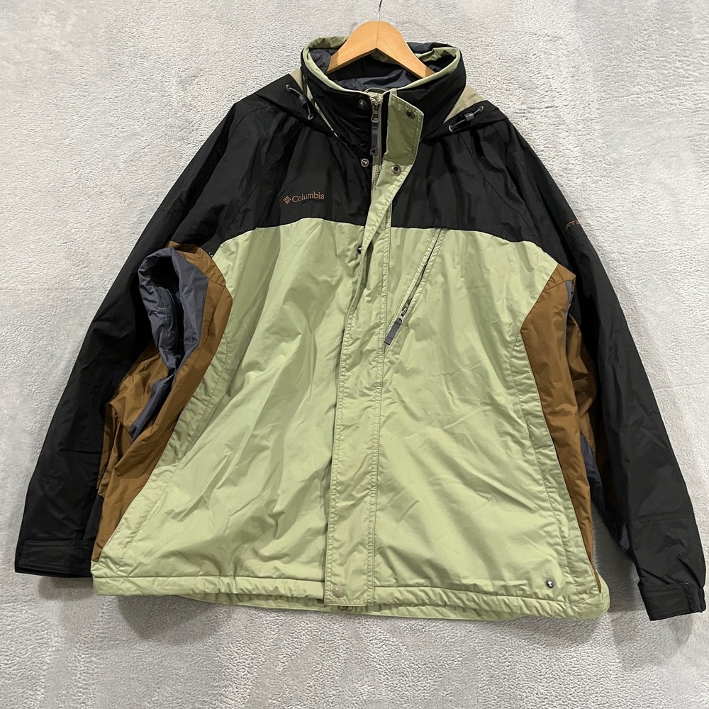 Columbia Vertex Jacket Mens 2XL Full Zip Interchange Core Ski Outdoors‎ Rain